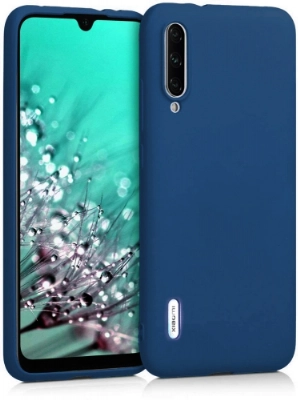 Xiaomi Mi 9 Lite Kılıf İnce Soft Mat Renkli Esnek Silikon Kapak - Lacivert