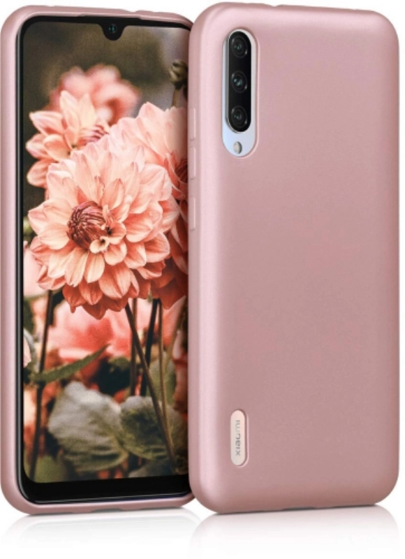 Xiaomi Mi 9 Lite Kılıf İnce Soft Mat Renkli Esnek Silikon Kapak - Rose Gold