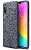 Xiaomi Mi 9 Lite Kılıf Deri Görünümlü Lüks Parmak İzi Bırakmaz Niss Silikon Kapak - Lacivert