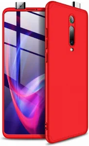 Xiaomi Mi 9T Kılıf 3 Parçalı 360 Tam Korumalı Rubber AYS Kapak  - Kırmızı