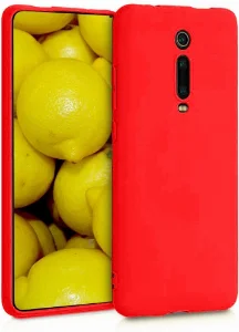 Xiaomi Mi 9T Kılıf İnce Soft Mat Renkli Esnek Silikon Kapak - Kırmızı