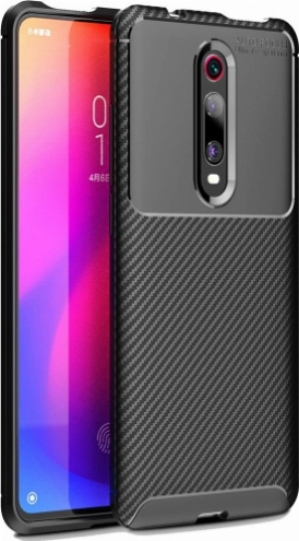 Xiaomi Mi 9T Kılıf Silikon Parmak İzi Bırakmayan Karbon Soft Negro Kapak - Siyah