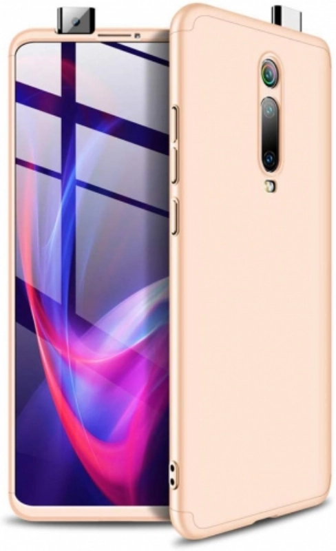 Xiaomi Mi 9T Pro Kılıf 3 Parçalı 360 Tam Korumalı Rubber AYS Kapak  - Gold