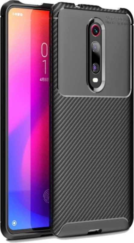 Xiaomi Mi 9T Pro Kılıf Silikon Parmak İzi Bırakmayan Karbon Soft Negro Kapak - Siyah