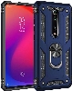 Xiaomi Mi 9T Pro Kılıf Silikon Zırhlı Standlı Yüzüklü Mıknatıslı Tank Kapak - Lacivert