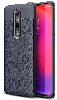 Xiaomi Mi 9T Pro Kılıf Deri Görünümlü Lüks Parmak İzi Bırakmaz Niss Silikon Kapak - Lacivert