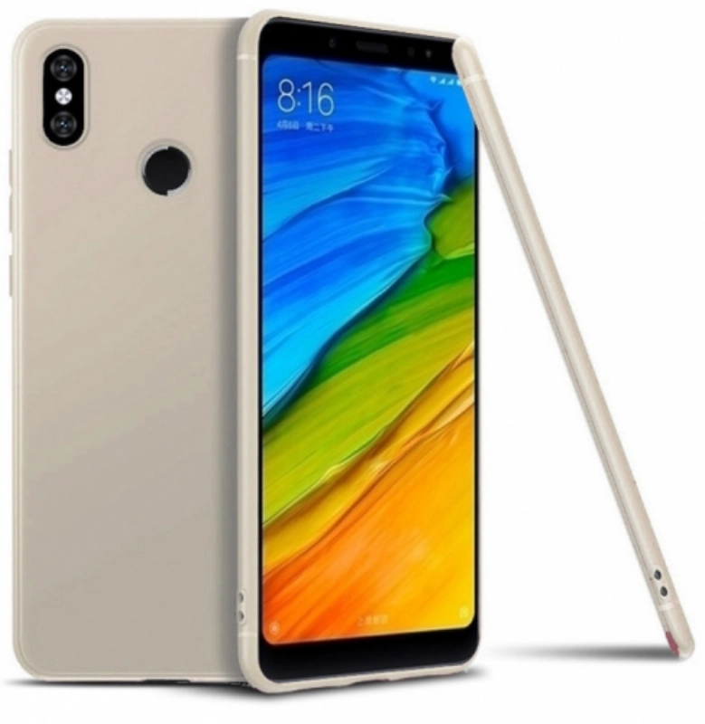 Xiaomi Mi A2 / Xiaomi Mi 6X Kılıf İnce Soft Mat Renkli Esnek Silikon Kapak - Gold