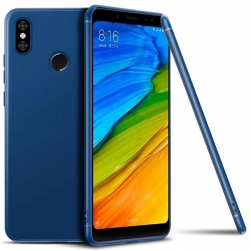 Xiaomi Mi A2 / Xiaomi Mi 6X Kılıf İnce Soft Mat Renkli Esnek Silikon Kapak - Lacivert