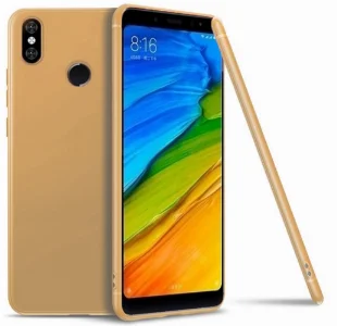 Xiaomi Mi A2 Lite Kılıf İnce Mat Esnek Silikon - Gold