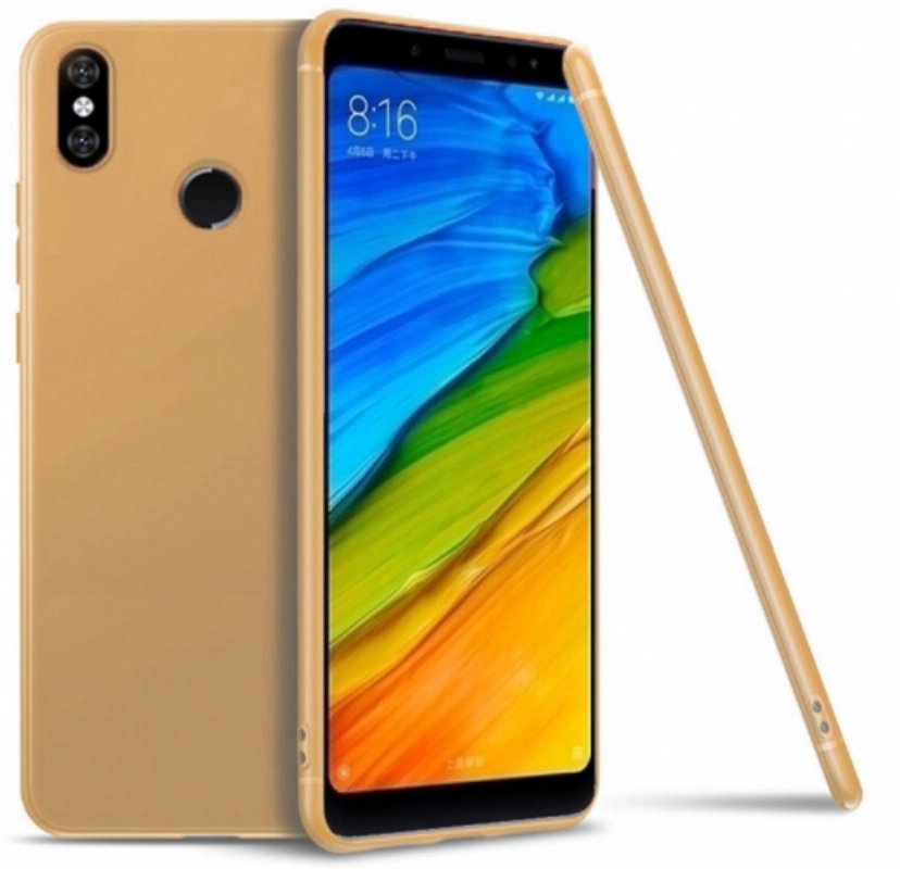 Xiaomi Mi A2 Lite Kılıf İnce Soft Mat Renkli Esnek Silikon Kapak - Gold