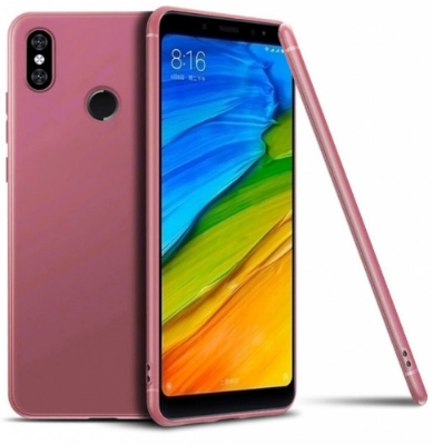 Xiaomi Mi A2 Lite Kılıf İnce Soft Mat Renkli Esnek Silikon Kapak - Rose Gold