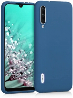 Xiaomi Mi A3 Kılıf İnce Soft Mat Renkli Esnek Silikon Kapak - Lacivert