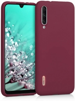 Xiaomi Mi A3 Kılıf İnce Soft Mat Renkli Esnek Silikon Kapak - Mürdüm