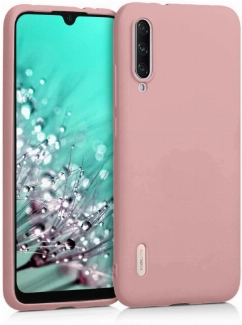 Xiaomi Mi A3 Kılıf İnce Soft Mat Renkli Esnek Silikon Kapak - Rose Gold