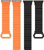 Xiaomi Mi Band 8 Pro Silikon Kordon Zore KRD-105 Strap Kayış - Koyu Kırmızı-Siyah