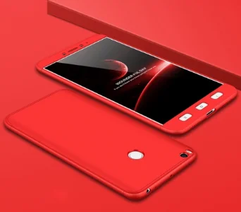 Xiaomi Mi Max 2 Kılıf 3 Parçalı 360 Tam Korumalı Rubber AYS Kapak  - Kırmızı