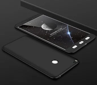 Xiaomi Mi Max 2 Kılıf 3 Parçalı 360 Tam Korumalı Rubber AYS Kapak  - Siyah