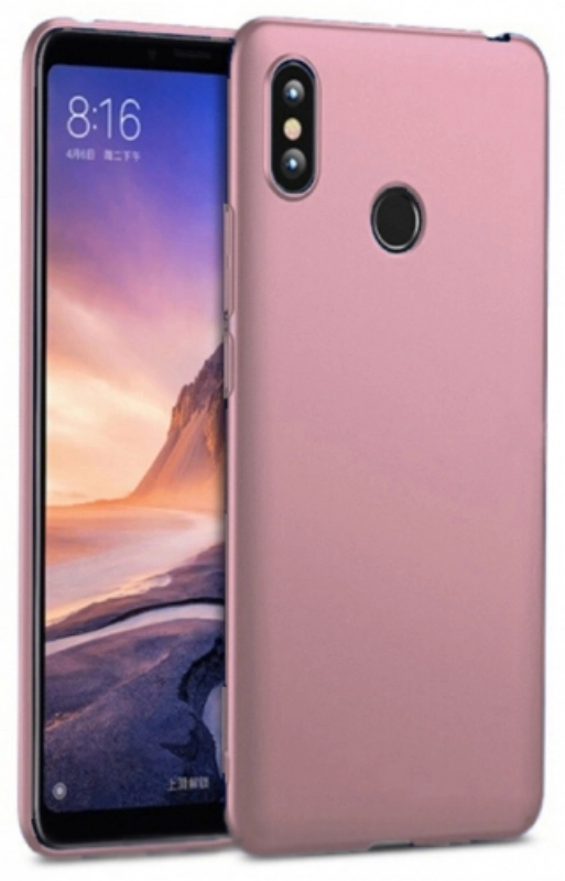 Xiaomi Mi Max 3 Kılıf İnce Soft Mat Renkli Esnek Silikon Kapak - Rose Gold