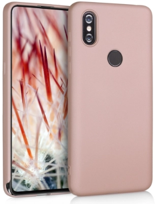 Xiaomi Mi Mix 3 Kılıf İnce Soft Mat Renkli Esnek Silikon Kapak - Gold