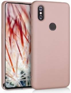 Xiaomi Mi Mix 3 Kılıf İnce Soft Mat Renkli Esnek Silikon Kapak - Rose Gold