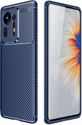 Xiaomi Mi Mix 4 5G Kılıf Silikon Parmak İzi Bırakmayan Karbon Soft Negro Kapak - Lacivert