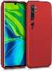 Xiaomi Mi Note 10 Kılıf İnce Soft Mat Renkli Esnek Silikon Kapak - Kırmızı