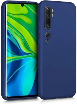 Xiaomi Mi Note 10 Kılıf İnce Soft Mat Renkli Esnek Silikon Kapak - Lacivert