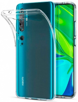 Xiaomi Mi Note 10 Kılıf Kamera Korumalı Esnek Silikon Kapak - Şeffaf