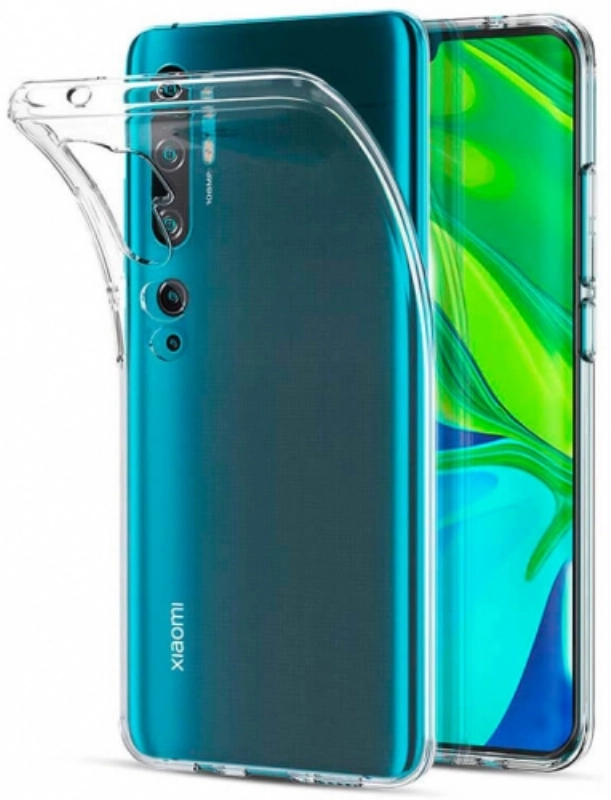 Xiaomi Mi Note 10 Kılıf Kamera Korumalı Esnek Silikon Kapak - Şeffaf