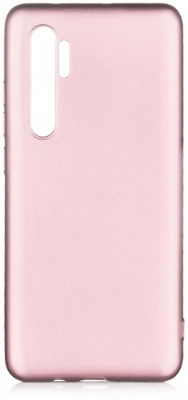 Xiaomi Mi Note 10 Lite Kılıf İnce Soft Mat Renkli Esnek Silikon Kapak - Rose Gold