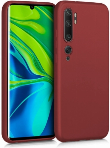 Xiaomi Mi Note 10 Pro Kılıf İnce Soft Mat Renkli Esnek Silikon Kapak - Mürdüm