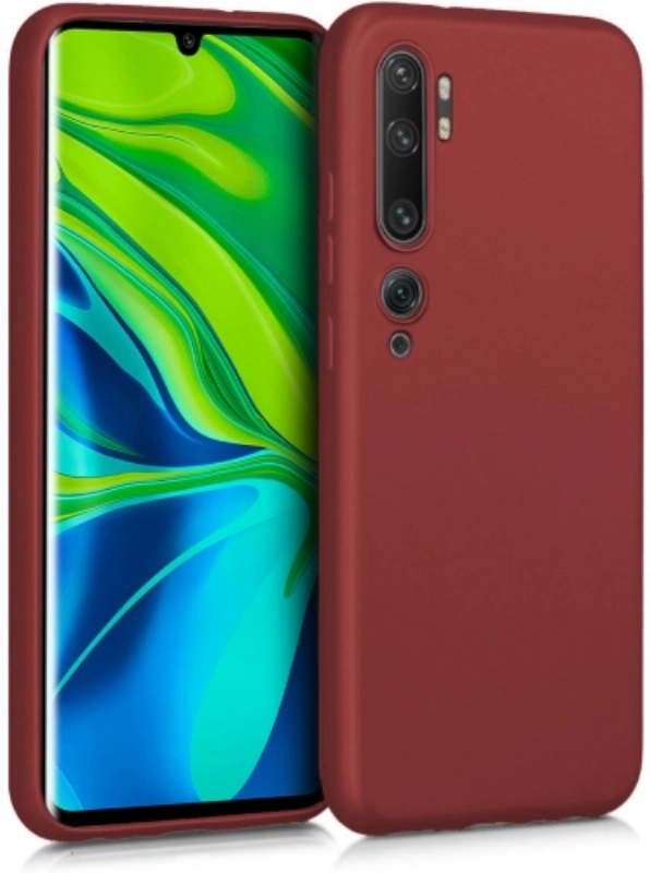 Xiaomi Mi Note 10 Pro Kılıf İnce Soft Mat Renkli Esnek Silikon Kapak - Mürdüm