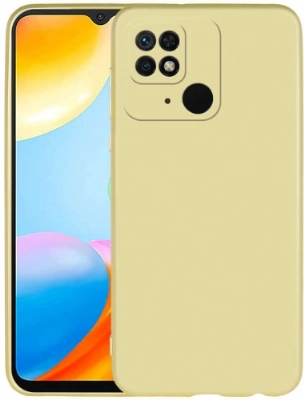 Xiaomi Poco C40 Kılıf İnce Soft Mat Renkli Esnek Silikon Kapak - Gold