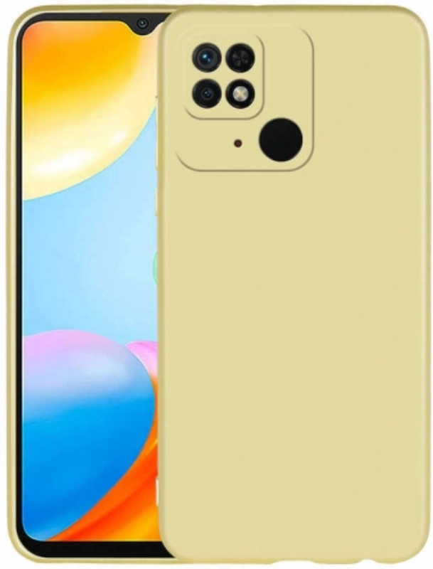 Xiaomi Poco C40 Kılıf İnce Soft Mat Renkli Esnek Silikon Kapak - Gold