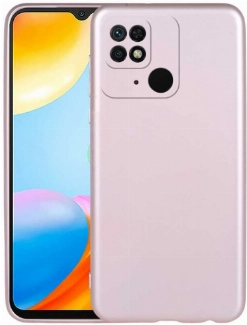 Xiaomi Poco C40 Kılıf İnce Soft Mat Renkli Esnek Silikon Kapak - Rose Gold