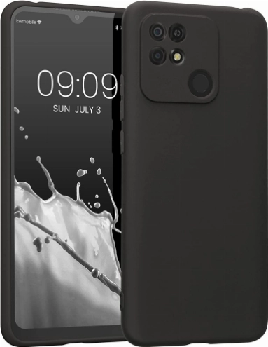 Xiaomi Poco C40 Kılıf İnce Soft Mat Renkli Esnek Silikon Kapak - Siyah