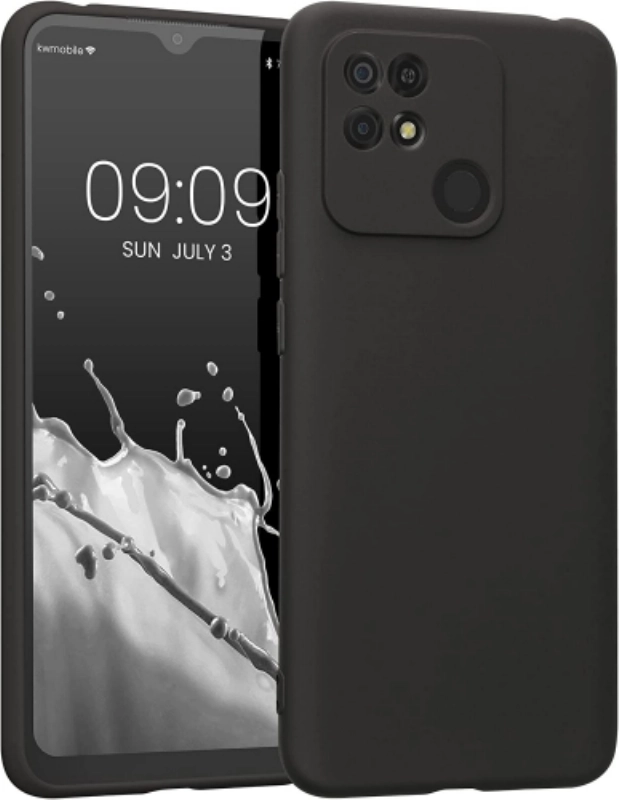 Xiaomi Poco C40 Kılıf İnce Soft Mat Renkli Esnek Silikon Kapak - Siyah