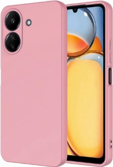 Xiaomi Poco C65 Kılıf İçi Kadife Mat Mara Lansman Silikon Kapak  - Pembe