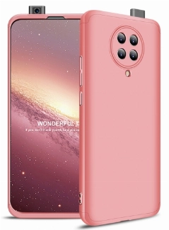 Xiaomi Poco F2 Pro Kılıf 3 Parçalı 360 Tam Korumalı Rubber AYS Kapak - Rose Gold