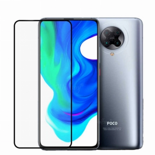 Xiaomi Poco F2 Pro Tam Kapatan 5D Kenarları Kırılmaya Dayanıklı Cam Ekran Koruyucu - Siyah - Siyah