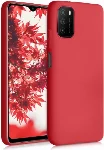 Xiaomi Poco M3 Kılıf İnce Mat Esnek Silikon - Kırmızı