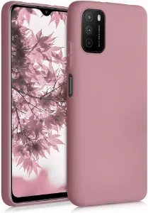Xiaomi Poco M3 Kılıf İnce Mat Esnek Silikon - Rose Gold
