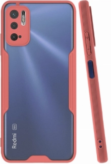 Xiaomi Poco M3 Pro Kılıf Renkli Silikon Kamera Lens Korumalı Şeffaf Parfe Kapak - Pembe