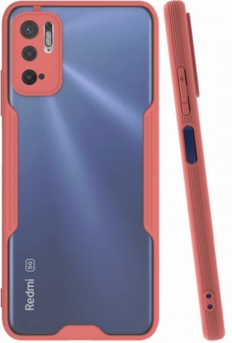 Xiaomi Poco M3 Pro Kılıf Renkli Silikon Kamera Lens Korumalı Şeffaf Parfe Kapak - Pembe