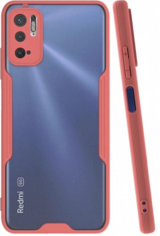 Xiaomi Poco M3 Pro Kılıf Renkli Silikon Kamera Lens Korumalı Şeffaf Parfe Kapak - Pembe