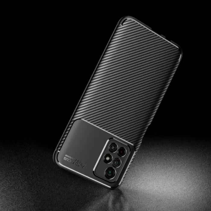 Xiaomi Poco M4 Pro 5G Kılıf Karbon Serisi Mat Fiber Silikon Negro Kapak - Siyah