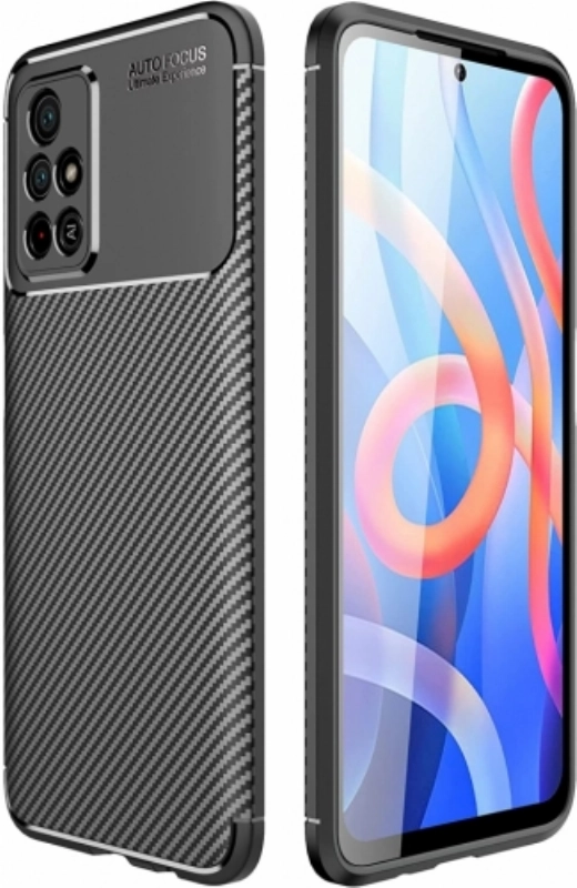 Xiaomi Poco M4 Pro 5G Kılıf Silikon Parmak İzi Bırakmayan Karbon Soft Negro Kapak - Siyah