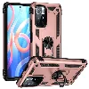 Xiaomi Poco M4 Pro 5G Kılıf Silikon Zırhlı Standlı Yüzüklü Mıknatıslı Tank Kapak - Rose Gold