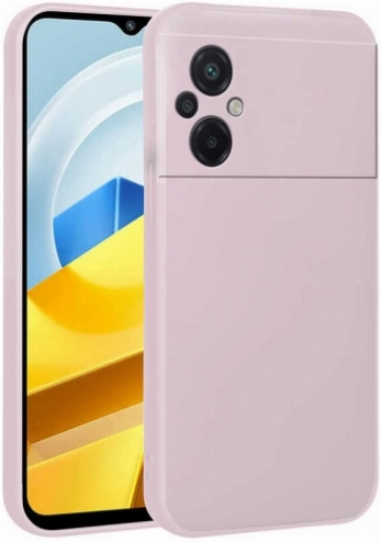 Xiaomi Poco M5 Kılıf İnce Soft Mat Renkli Esnek Silikon Kapak - Rose Gold