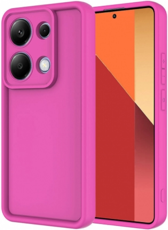 Xiaomi Poco M6 Pro 4G Kılıf Kamera Korumalı Silikon Ananas Kapak - Pembe Koyu